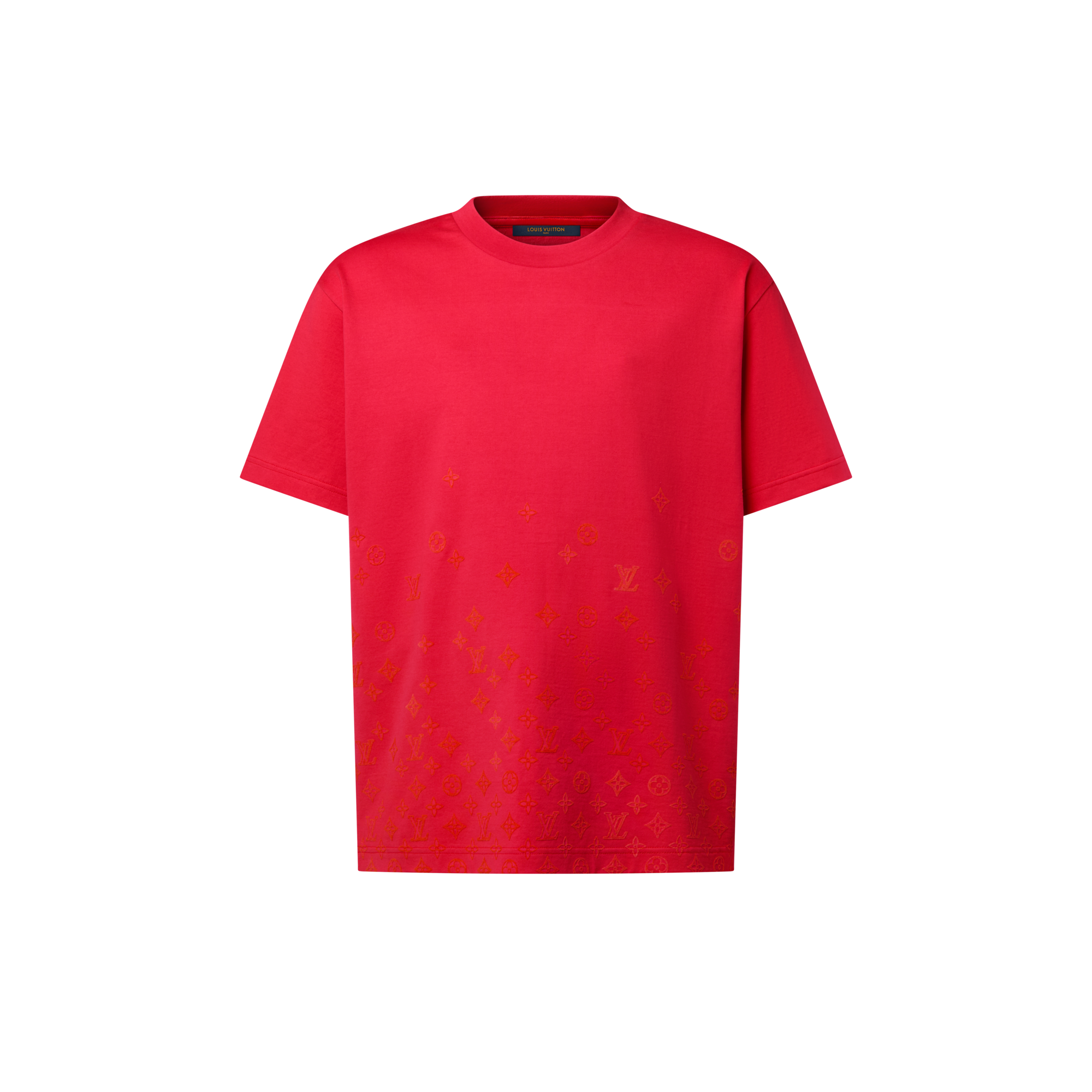 LOUIS VUITTON コーラルプリント Tシャツ XL Gradient Signature Flock Print T-Shirt - Men - Ready-to-Wear
